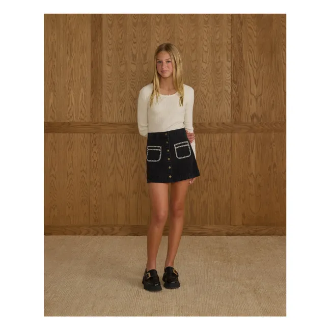 Ribbed T-shirt | Ivory