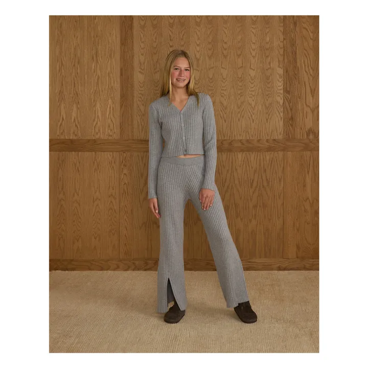 Legging Côtelé Maille | Bleu gris- Image produit n°1