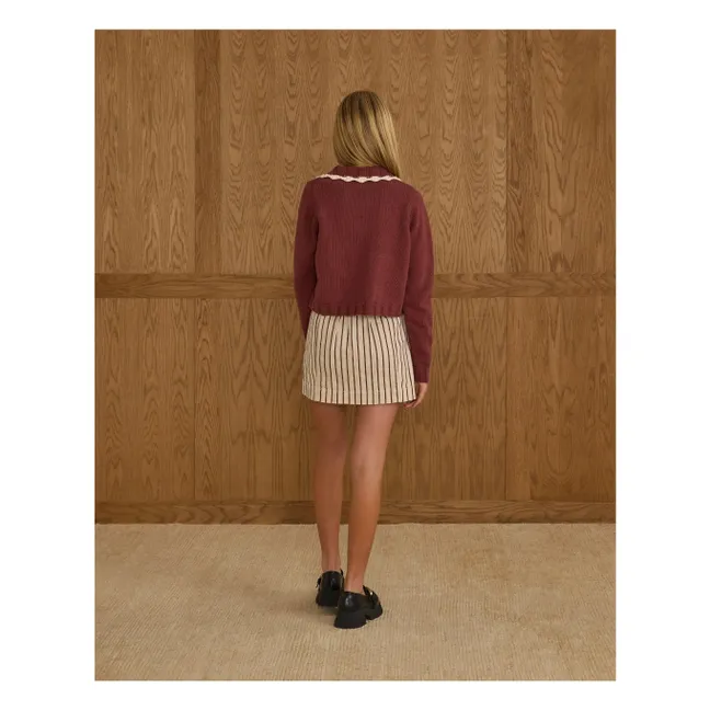 Cardigan Maille | Bordeaux