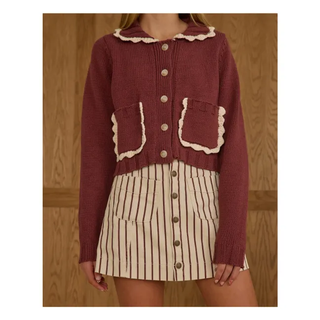 Cardigan Maille | Bordeaux