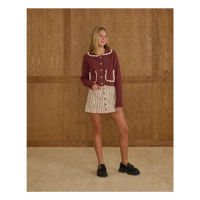 Cardigan Maille | Bordeaux