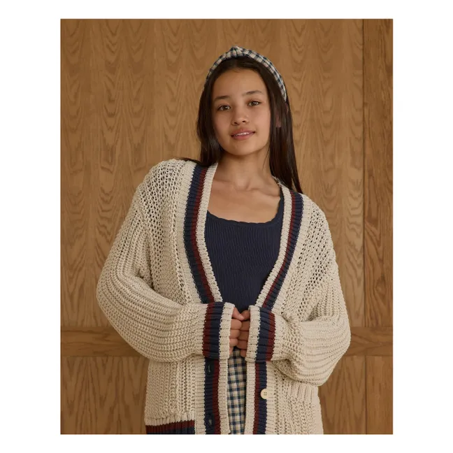 Cardigan Collegiate | Ecru