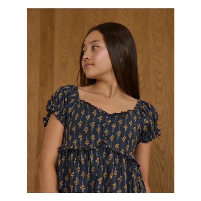 Jubilee Vintage Bloom blouse | Navy blue