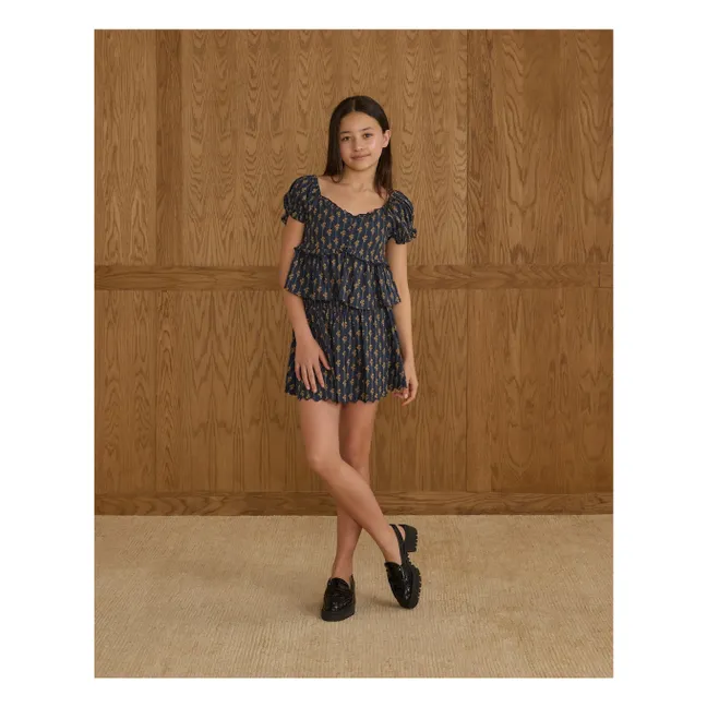 Jubilee Vintage Bloom blouse | Navy blue