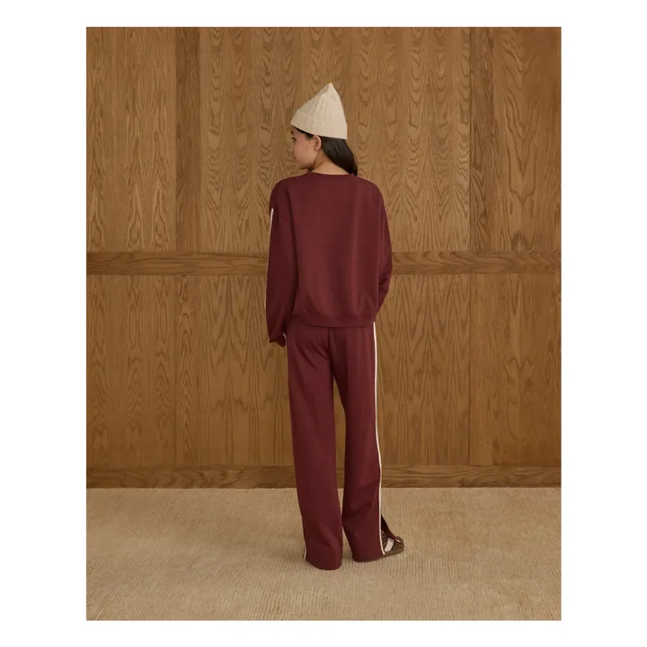 Sweat Liseré | Bordeaux- Image produit n°3