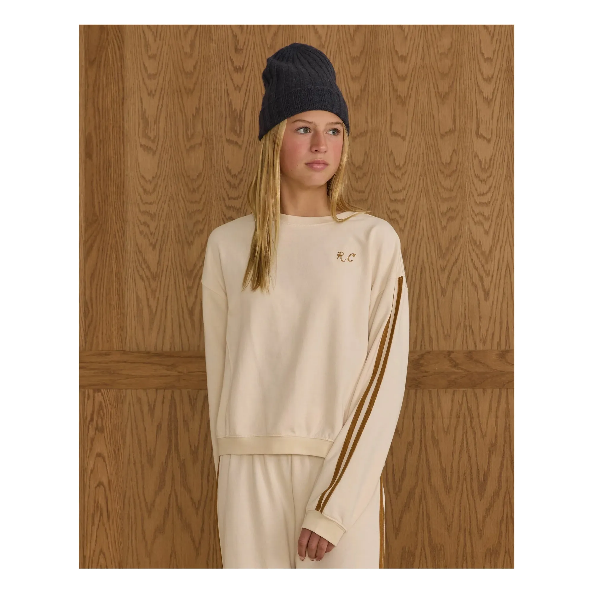 Rylee + Cru Ecru Sweat Trim