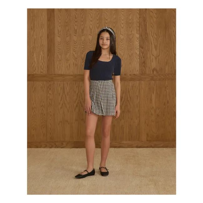 Scallop T-shirt | Navy blue