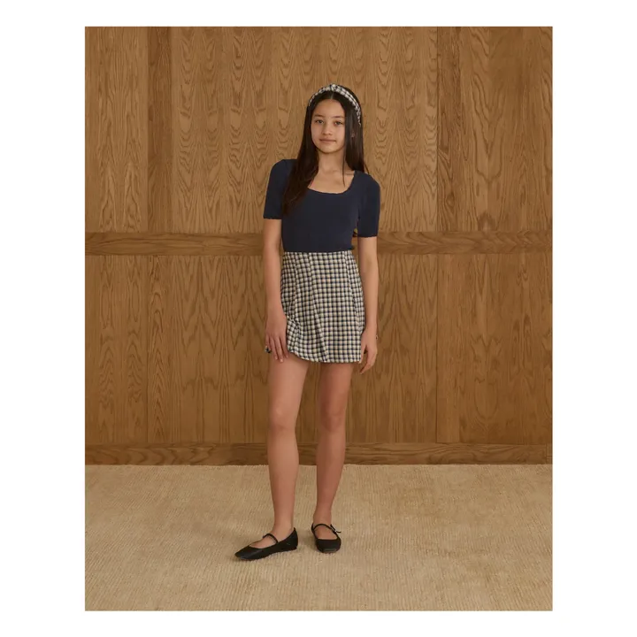 Scallop T-shirt | Navy blue- Product image n°0