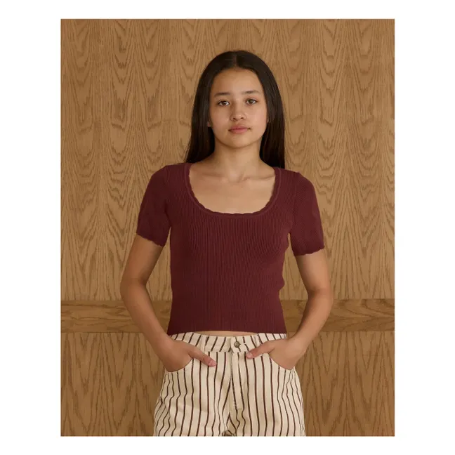 T-shirt Scallop | Bordeaux