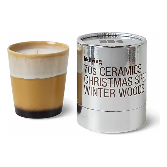 Bougie en grès Winter Woods