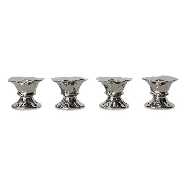 New classics egg cups - Set of 4 | Silver