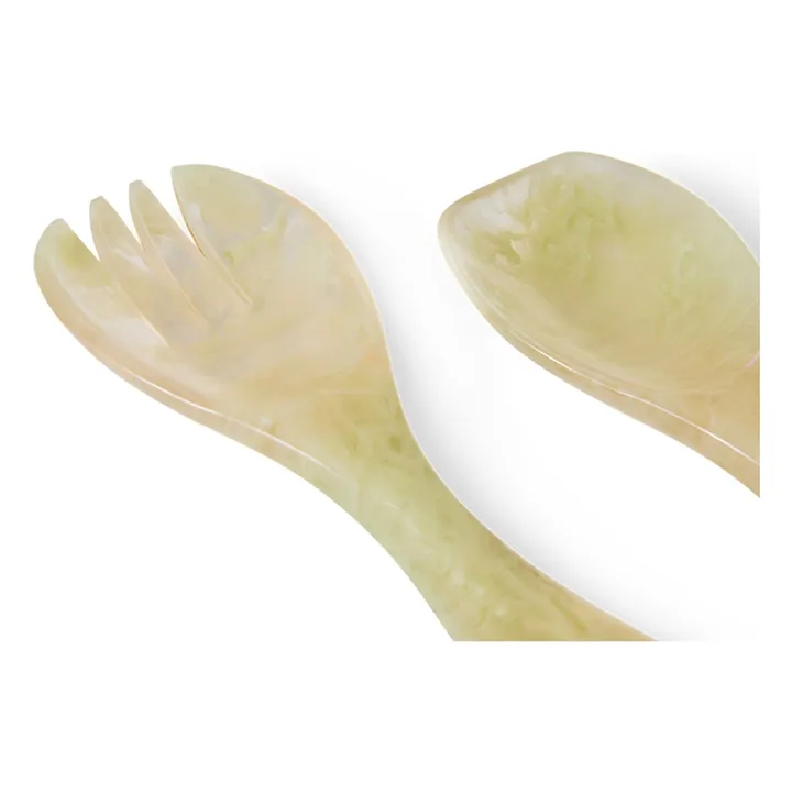 Couverts à salade en résine | Vert pâle- Image produit n°2