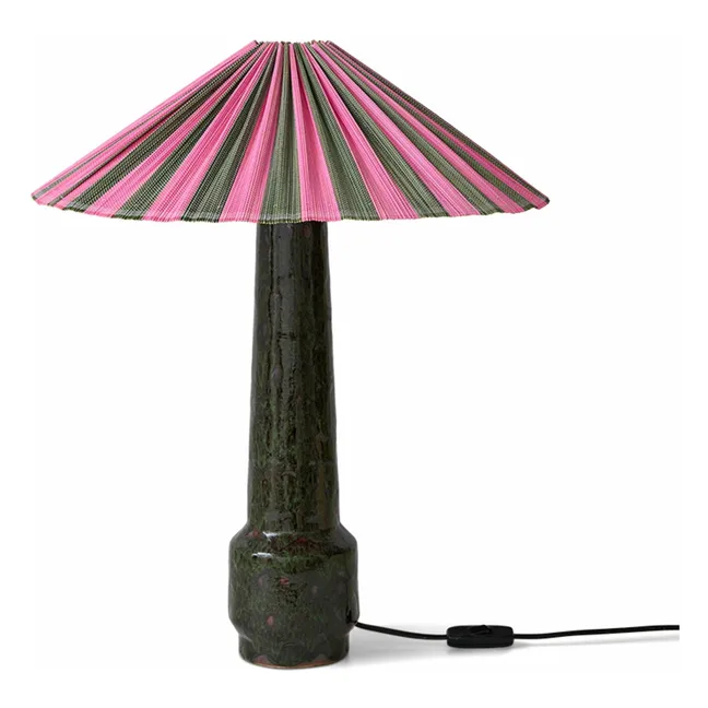 Abat-jour en bambou Plisse | Rose