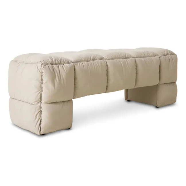 Puffy Lobby bench | Chalk