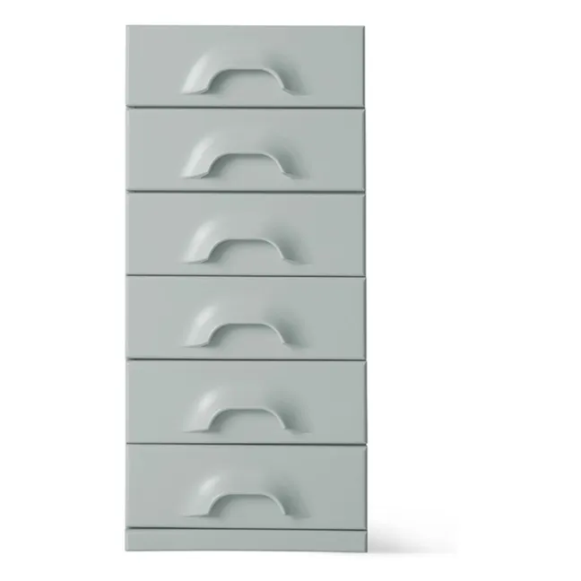 Commode 6 tiroirs | Bleu Clair