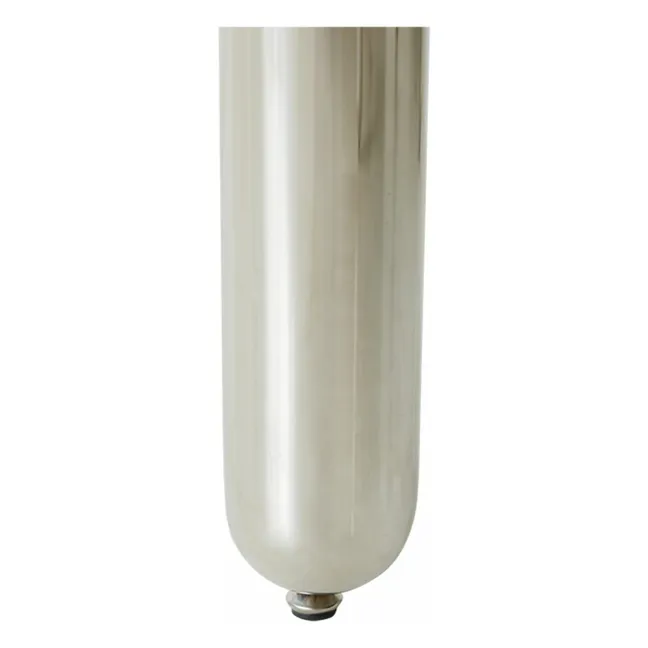 Chrome Lounge Samt-Sessel | Chromblitzend