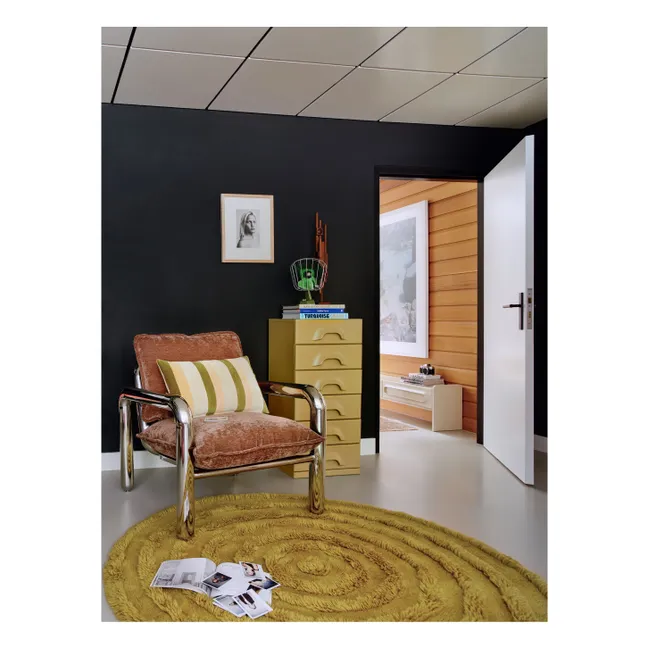 Fauteuil en velours Chrome Lounge | Chromé