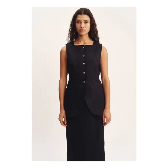 Veste Sans Manches Emma Lin | Noir