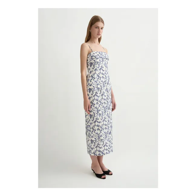 Vestido de calle de lino | Azul