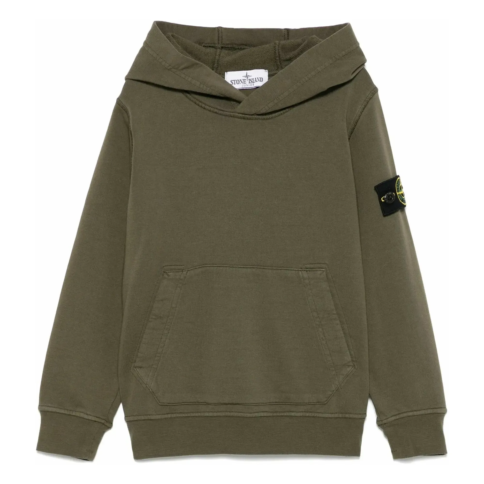Stone Island Khaki Logo Hoodie