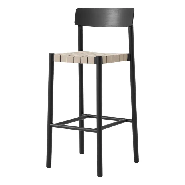 Tabouret de bar sangles naturelles 75 cm Betty TK15 en frêne