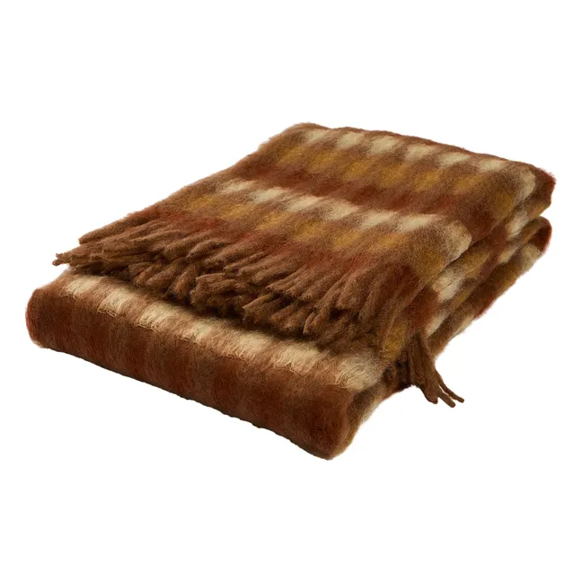 Coperta Mia in mohair | Marrone