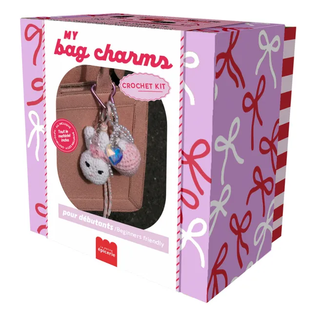 Kit de charms en crochet - Glam Pink