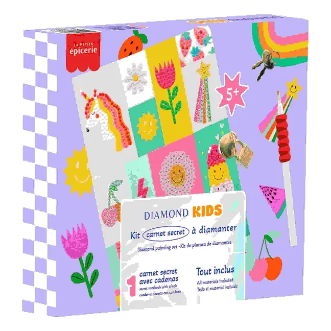 Kit di pittura a diamante per bambini - Taccuino segreto