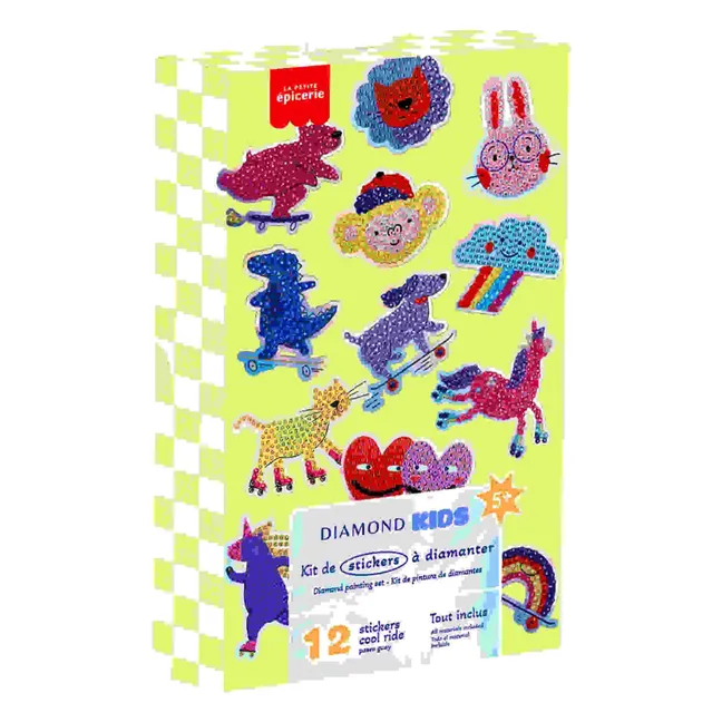 Diamond painting kit for kids - Cool Ride stickers