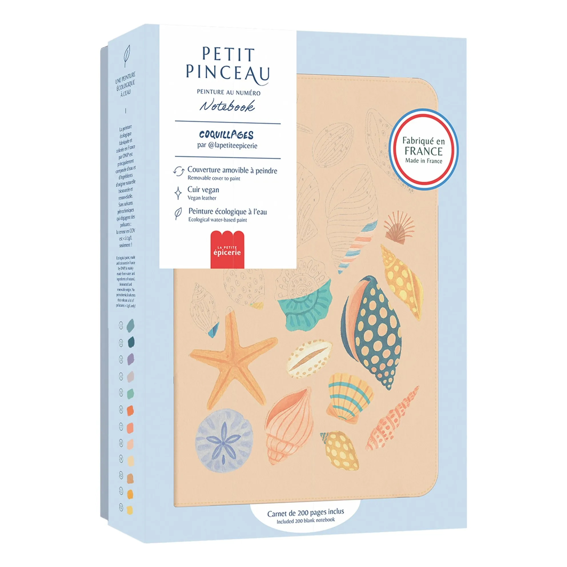 La Petite Épicerie Multicoloured Notebook To Paint - Coquillage