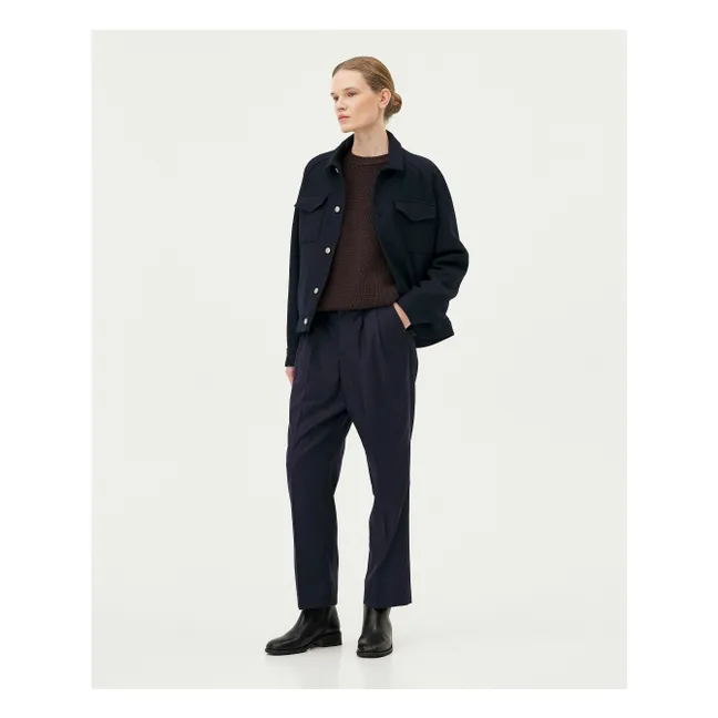 Palma-Jacke aus recycelter Wolle | Navy