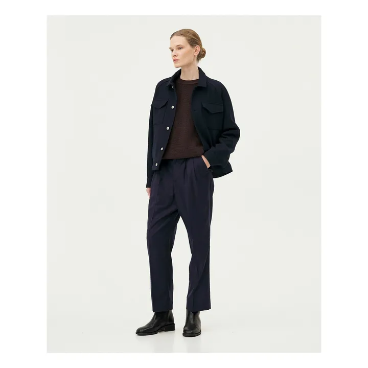 Veste Palma Laine Recyclée | Bleu marine- Image produit n°8