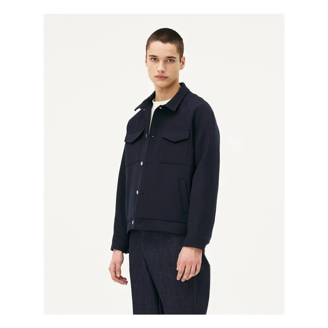Palma Recycled Wool Jacket | Navy blue