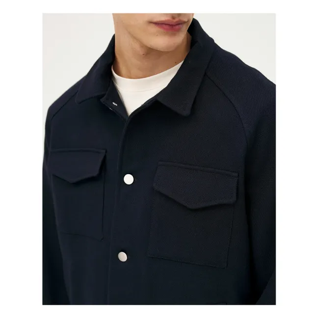 Chaqueta de lana reciclada Palma | Azul Marino