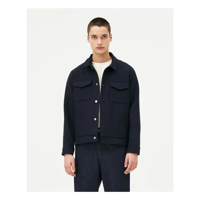 Giacca Palma in lana riciclata | Blu marino