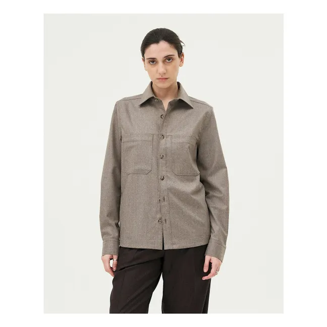 Ottawa Virgin Wool Overshirt | Natural