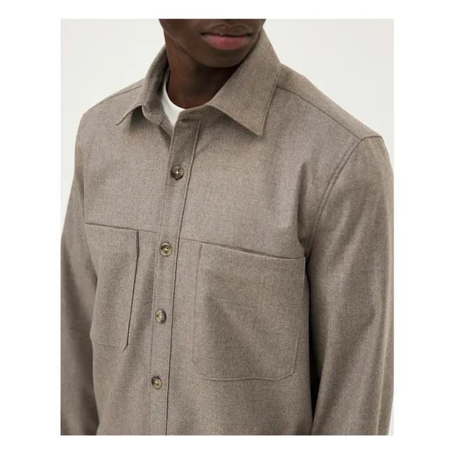 Ottawa - Camicia da camera in lana vergine | Naturale