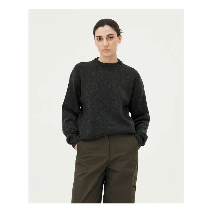 Pull Malmo Laine Mérinos | Vert kaki- Image produit n°5