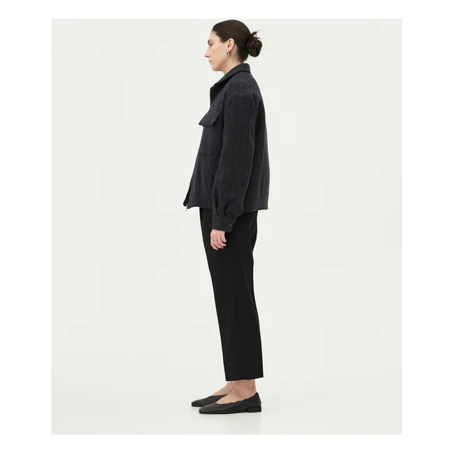 Veste Kinsale Herringbone Laine Recyclée | Bleu marine