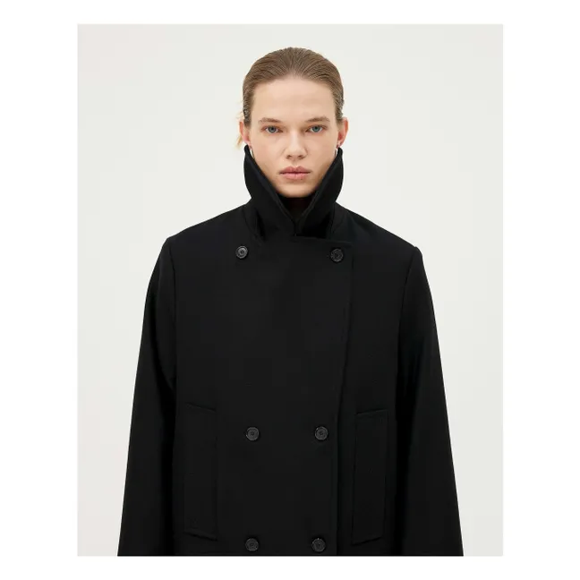 Manteau Dundee Laine et Cachemire Recyclé | Bleu nuit