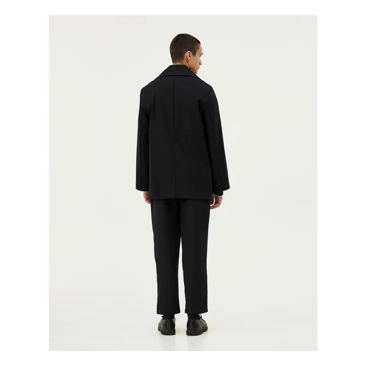 Dundee Recycled Wool and Cashmere Coat | Midnight blue- Product image n°4