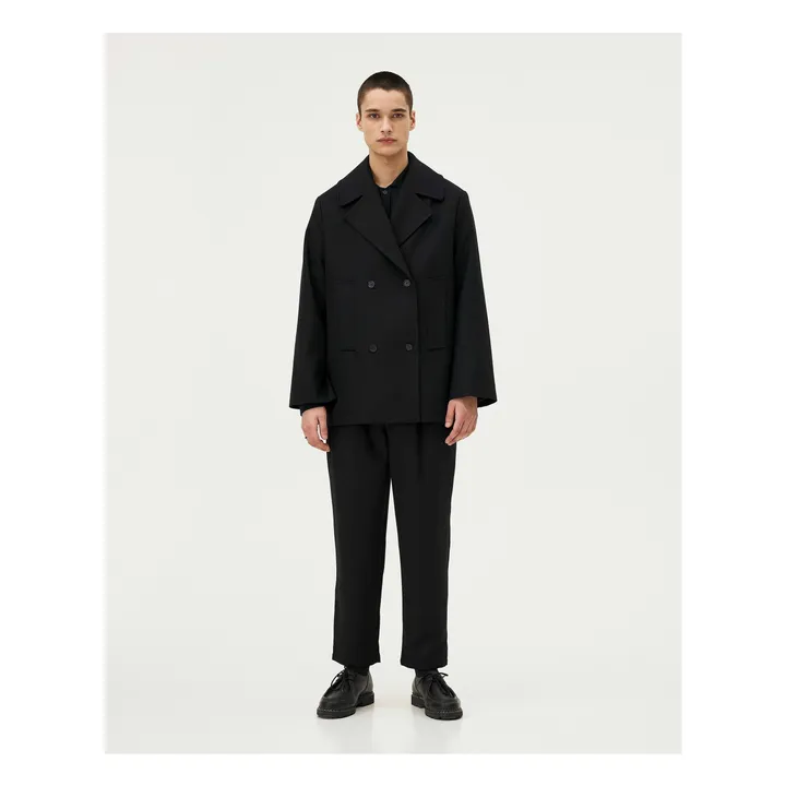 Dundee Recycled Wool and Cashmere Coat | Midnight blue- Product image n°1