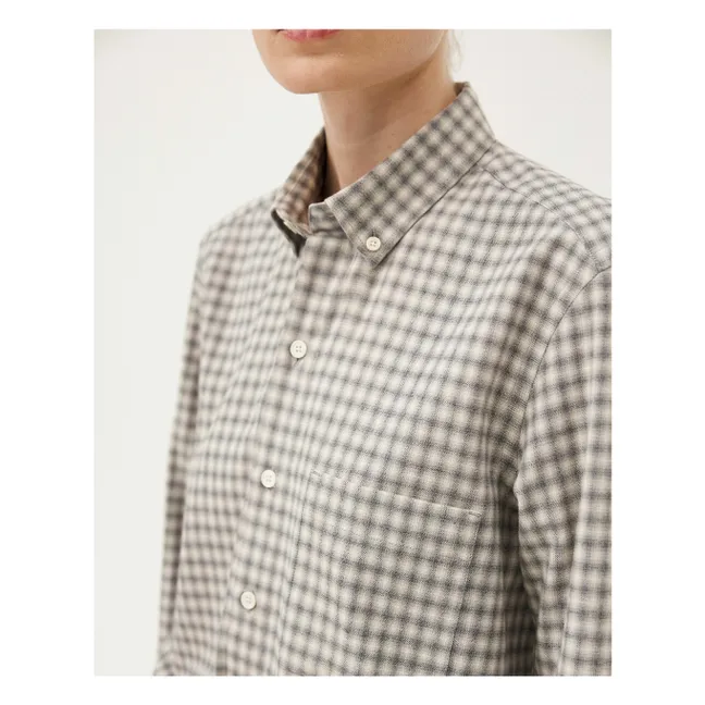 Chemise Curtis Carreaux Coton Recyclé | Gris
