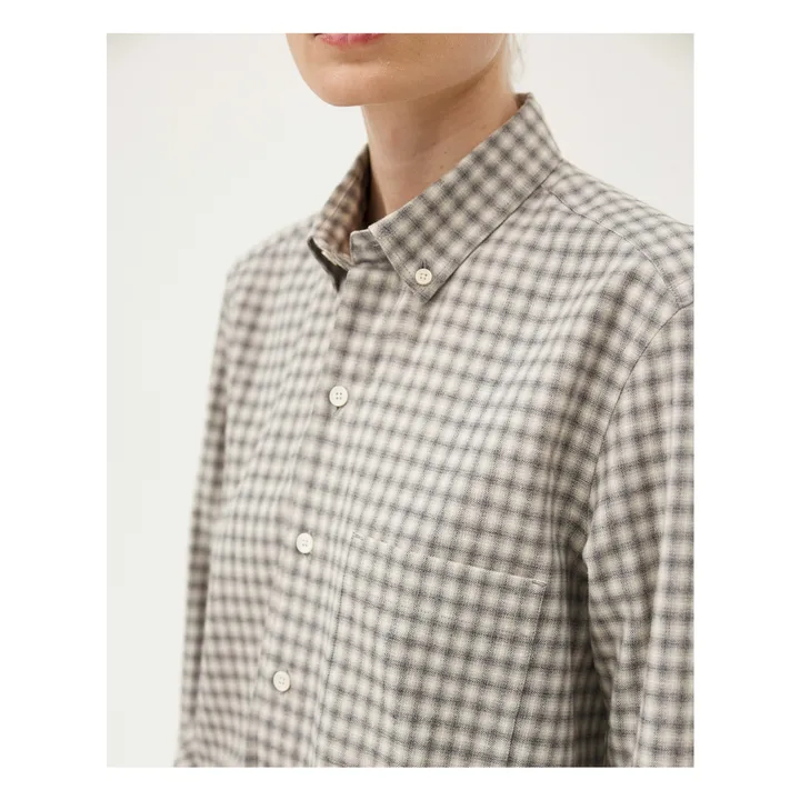 Curtis shirt Recycled cotton plaid | Grey- Product image n°7