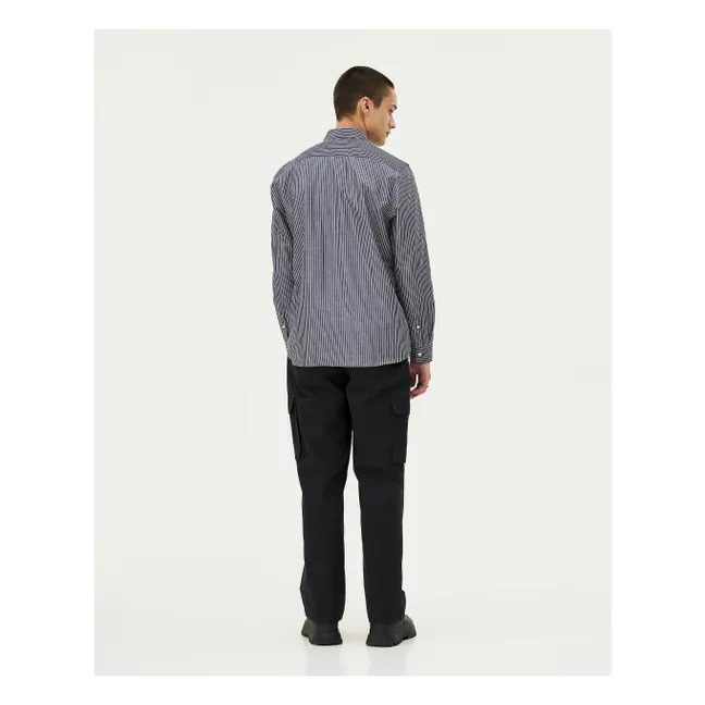 Chemise Curtis Fines Rayures Coton Recyclé | Bleu