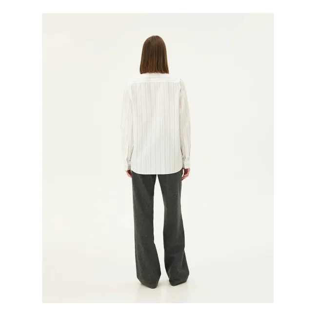 Curtis striped shirt Recycled cotton | White
