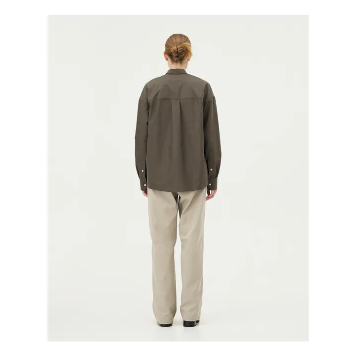 Bora organic cotton shirt | Khaki- Product image n°9