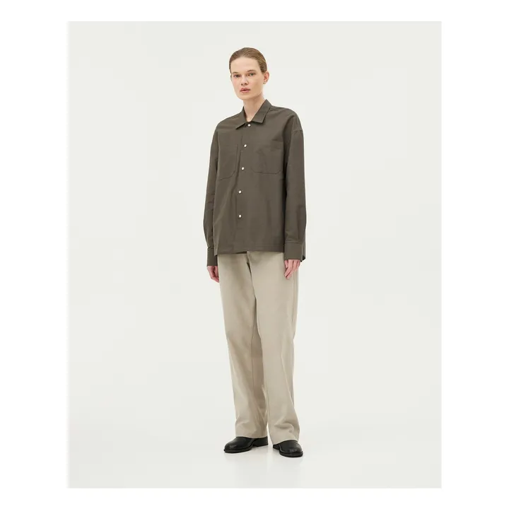 Bora organic cotton shirt | Khaki- Product image n°8