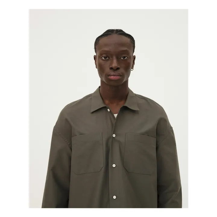 Bora organic cotton shirt | Khaki- Product image n°3