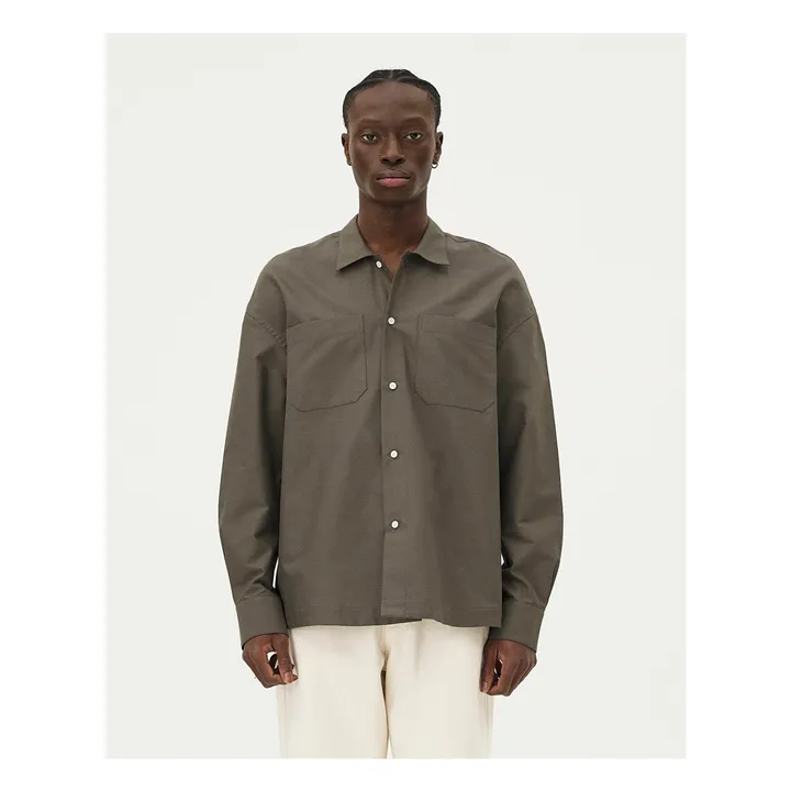 Bora organic cotton shirt | Khaki- Product image n°1